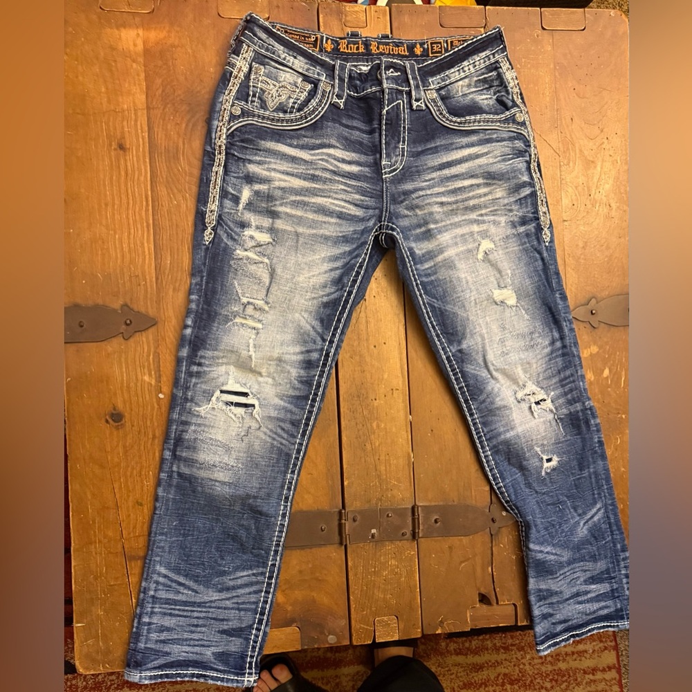 Mens Rock Revival Jeans